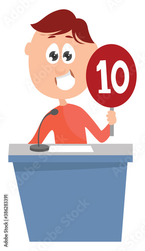 Male jury, illustration, vector on white background.