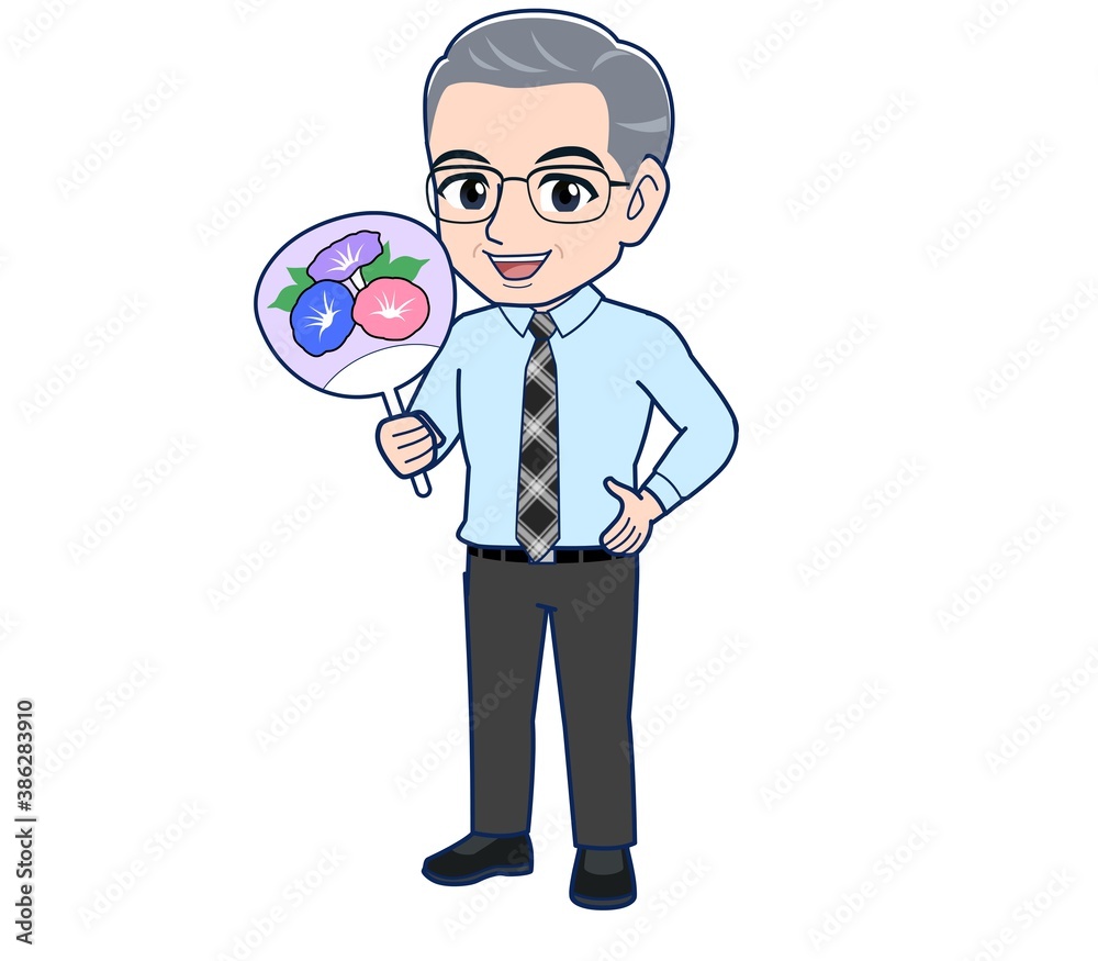 Office worker gentleman in a blue shirt Office worker gentleman in a blue shirt
