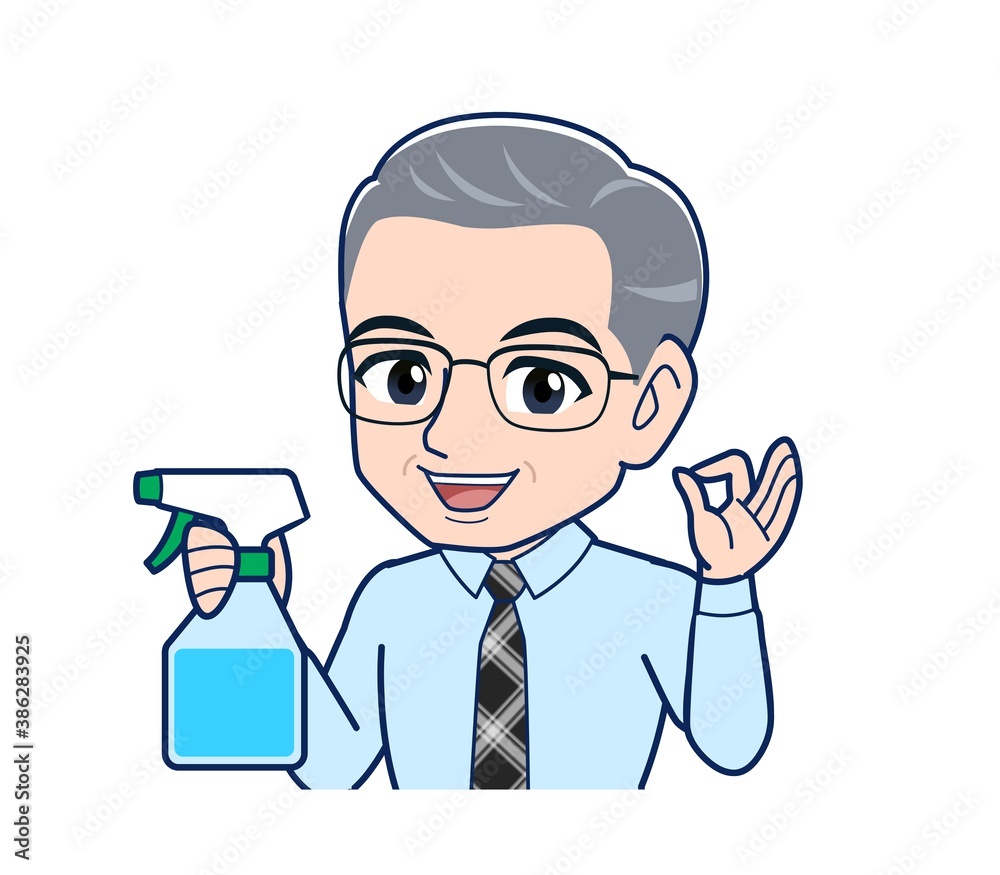 Office worker gentleman in a blue shirt Office worker gentleman in a blue shirt