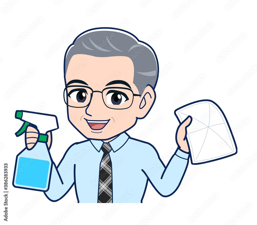 Office worker gentleman in a blue shirt Office worker gentleman in a blue shirt