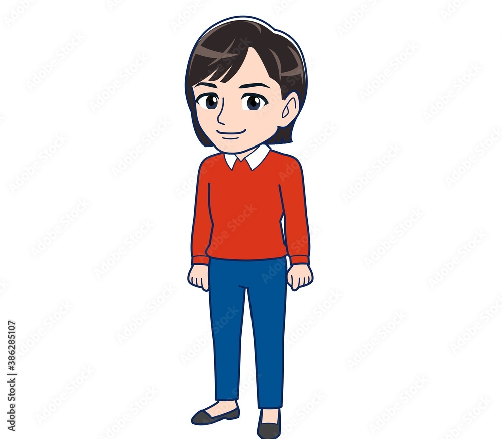 Beautiful woman dressed in red clothes Beautiful woman dressed in red clothes