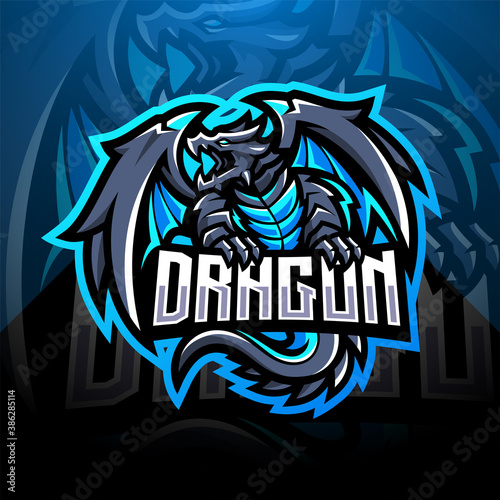 Dragon esport mascot logo design