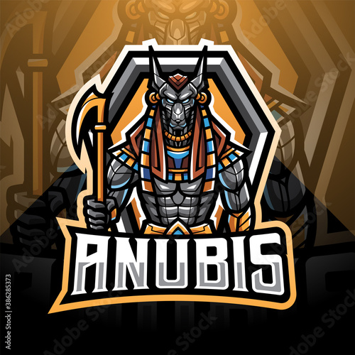 Anubis esport mascot logo design