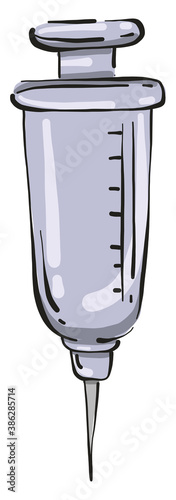 Medical Syrige , illustration, vector on white background.