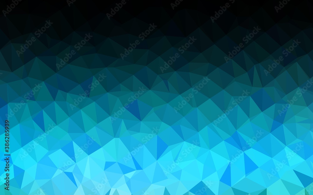 Obraz premium Light BLUE vector triangle mosaic cover.