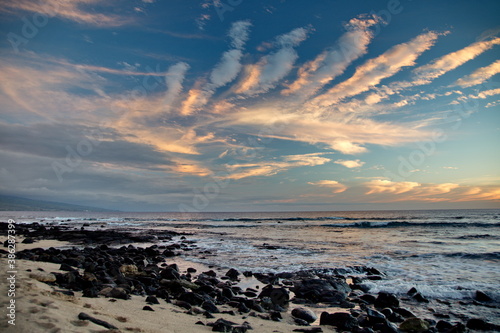 sunset over the sea