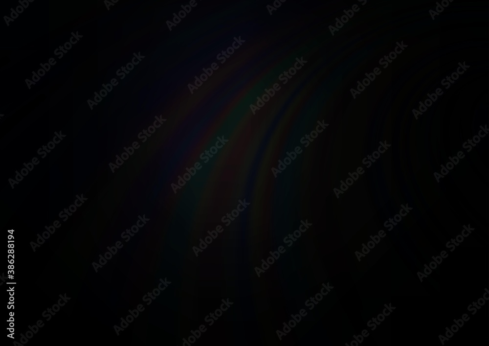 Fototapeta premium Dark Black vector abstract blurred template.