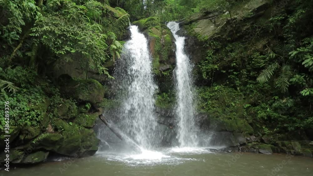 Sapan Waterfall (Namtok Sapan) 1st floor is most beautiful waterfall of NAN province. Khun Nan National Park, Sapan village, Boklua District, Nan Province, Thailand Sapan Waterfall (Namtok Sapan) 1st floor is most beautiful waterfall of NAN province. Khun Nan National Park, Sapan village, Boklua District, Nan Province, Thailand