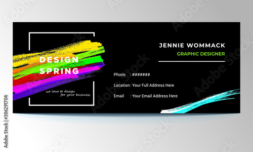 flat and modern colorful professional email signature design