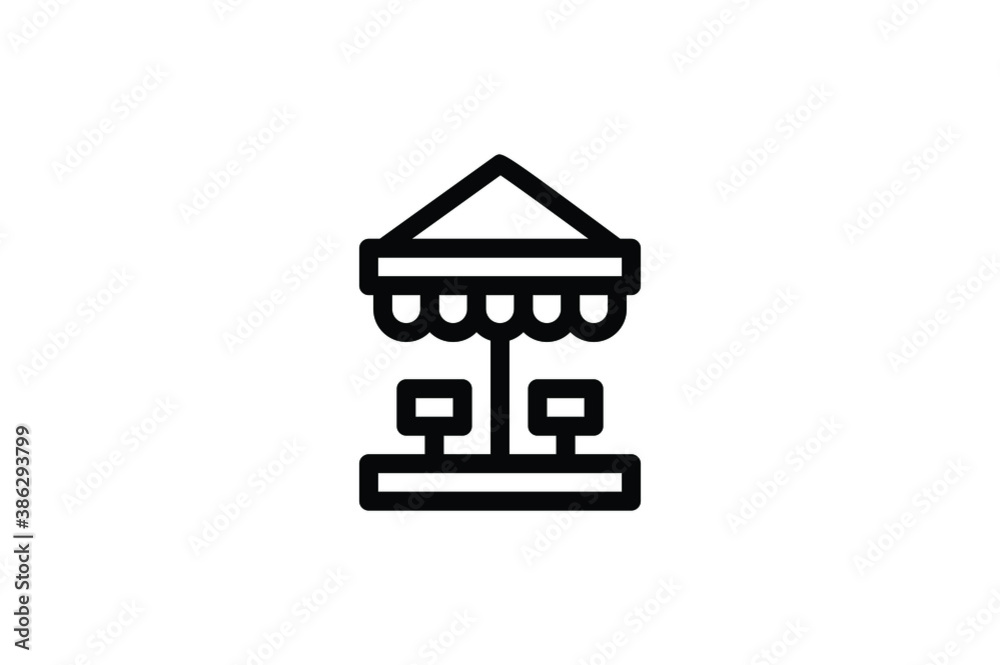 Carnival Outline Icon - Whirligig Carnival Outline Icon - Whirligig
