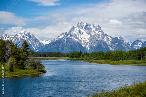 An overlooking view of Grand Tetons NP, Wyoming