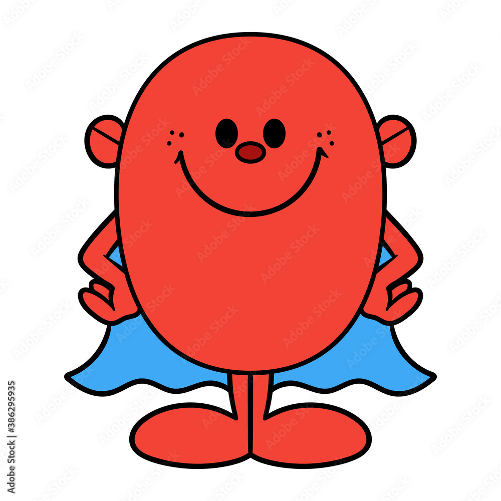 Cartoon Simple Cute Superhero Character Illustration Cartoon Simple Cute Superhero Character Illustration