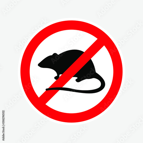 No rats vector icon. No rats icon symbol. Vector illustration
