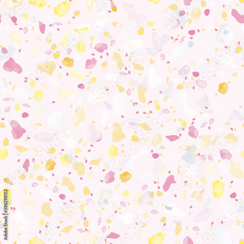 Terrazzo Texture Vector. Flooring Seamless Pattern