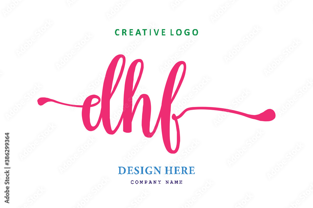 simple DHF lettering logo is easy to understand, simple and authoritative simple DHF lettering logo is easy to understand, simple and authoritative