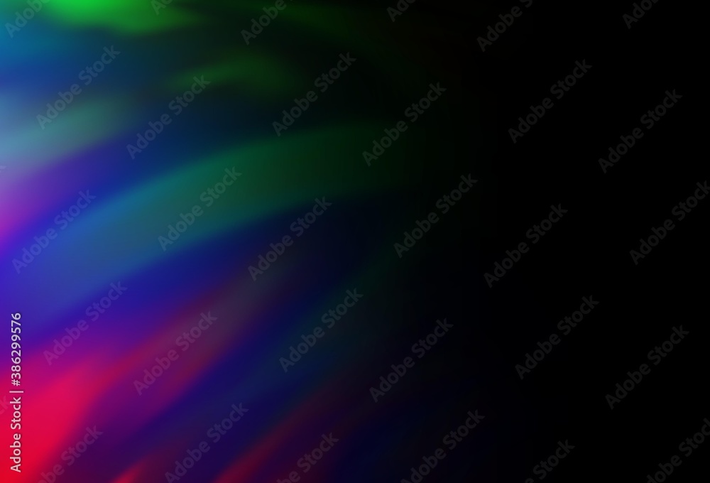 Dark Multicolor, Rainbow vector abstract blurred layout.
