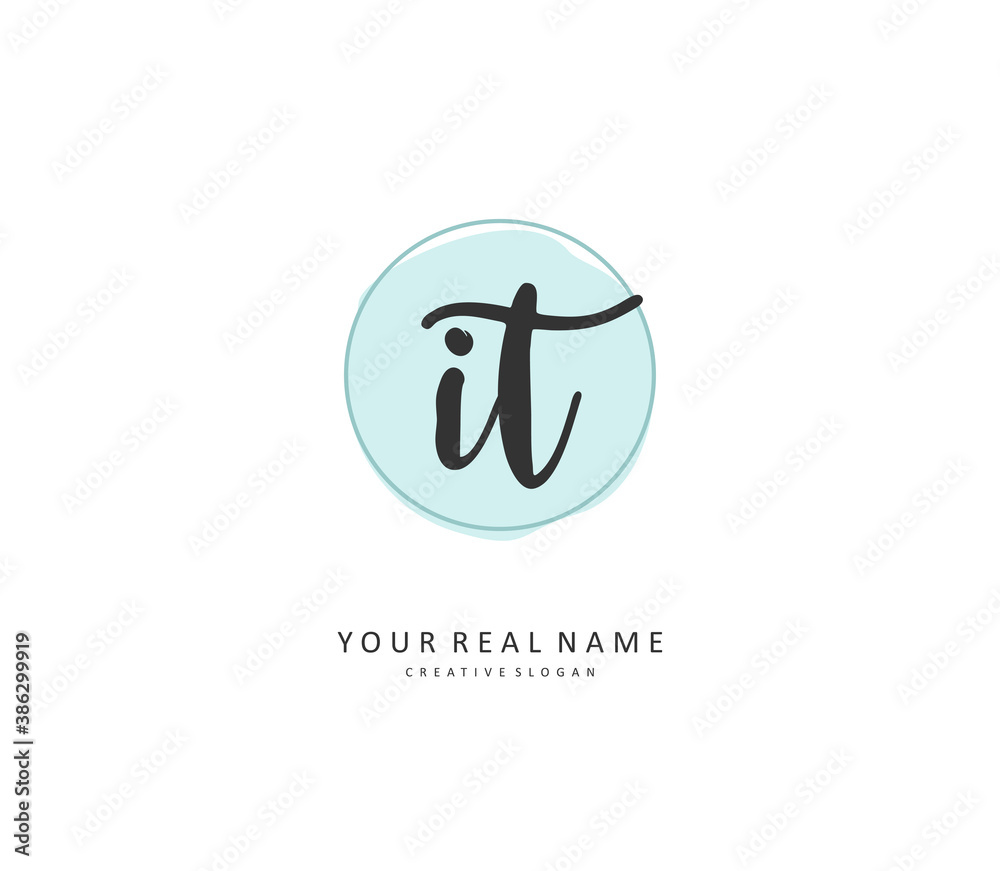 I T IT Initial letter handwriting and signature logo. A concept handwriting initial logo with template element. I T IT Initial letter handwriting and signature logo. A concept handwriting initial logo with template element.