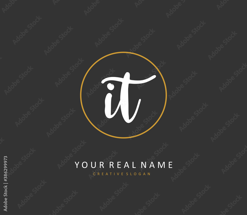 I T IT Initial letter handwriting and signature logo. A concept handwriting initial logo with template element. I T IT Initial letter handwriting and signature logo. A concept handwriting initial logo with template element.