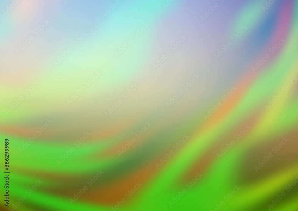 Obraz premium Light Blue, Green vector bokeh and colorful pattern.