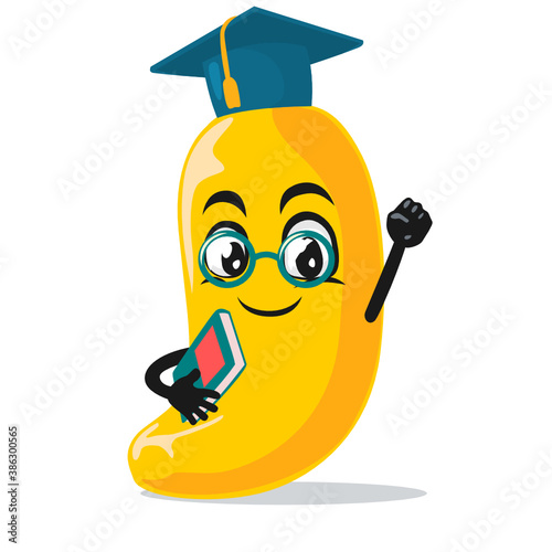 vector illustration of banana mascot or character