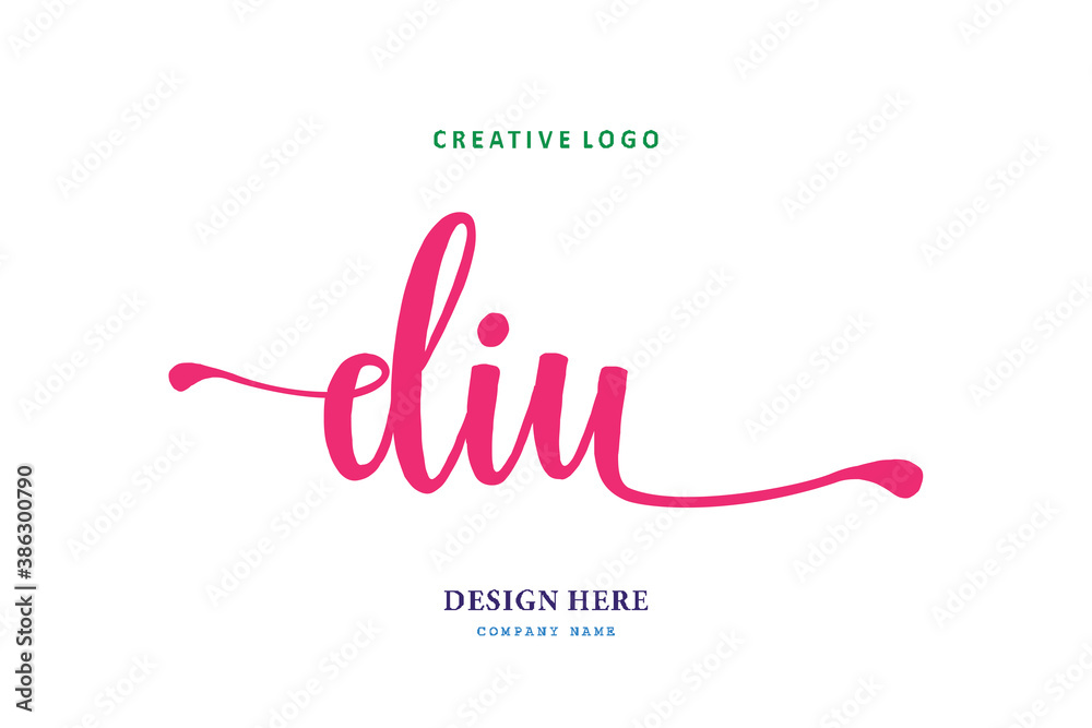 simple DIU lettering logo is easy to understand, simple and authoritative simple DIU lettering logo is easy to understand, simple and authoritative