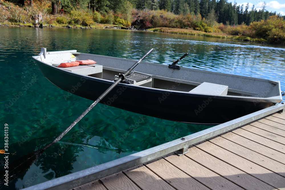 Floating Boat at Clear Lake