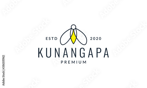 animal insect fireflies minimalist shape lines color logo vector icon illustration design