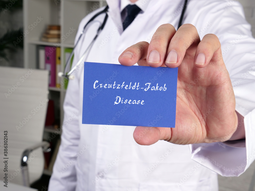 Medical concept meaning Creutzfeldt-Jakob Disease with sign on the piece of paper. Medical concept meaning Creutzfeldt-Jakob Disease with sign on the piece of paper.