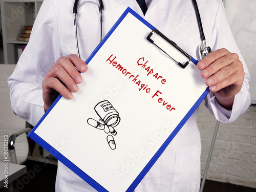 Medical concept about Chapare Hemorrhagic Fever with inscription on the page.