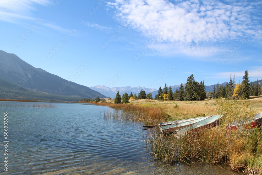 Shoreline Of Talbot Lake, Jasper National Park, Alberta Shoreline Of Talbot Lake, Jasper National Park, Alberta