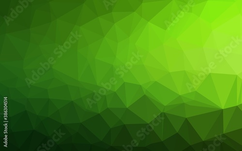 Light Green vector triangle mosaic texture.