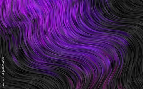 Dark Purple vector pattern with bent ribbons.