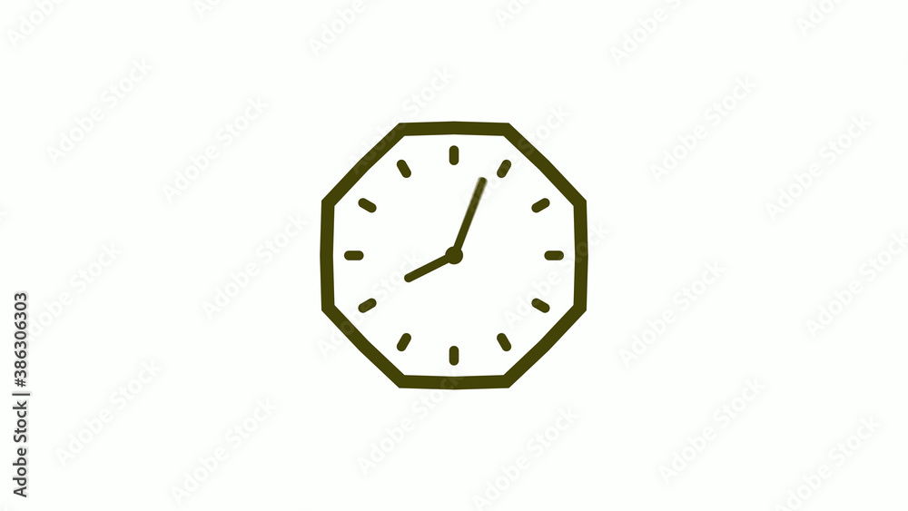 Counting down yellow dark clock icon with trick, New clock isolated Counting down yellow dark clock icon with trick, New clock isolated