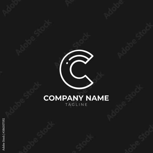 Lettermark, C alphabet logo vector for awesome bussines, company, startup or corporation identity