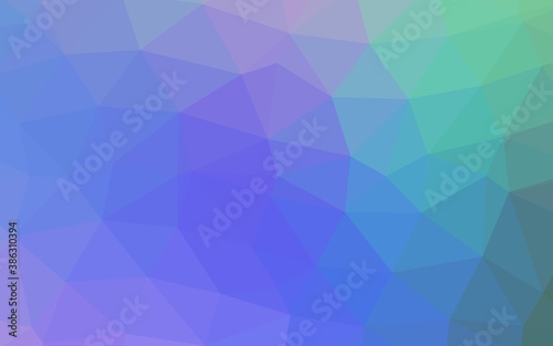 Light Multicolor  Rainbow vector triangle mosaic cover.