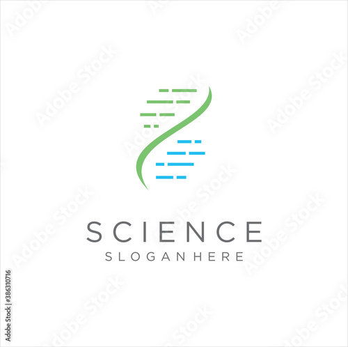 DNA Logo Design Template icon. Gene life Logo Vector Stock. molecule Logo design. Biology Science Logo concept illustration stock illustration