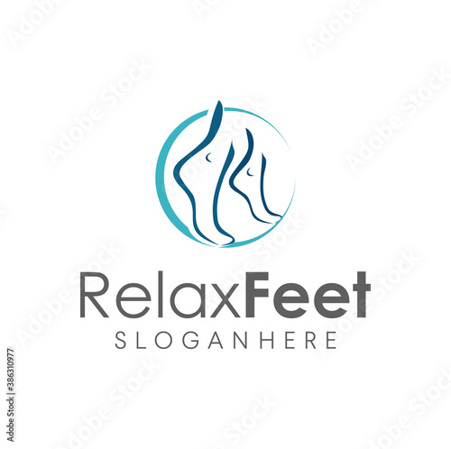 Foot Health Logo Template Design Vector, Emblem, Concept Design. Foot podiatry logo template Creative Symbol Icon. Podiatric foot print foot care logo design