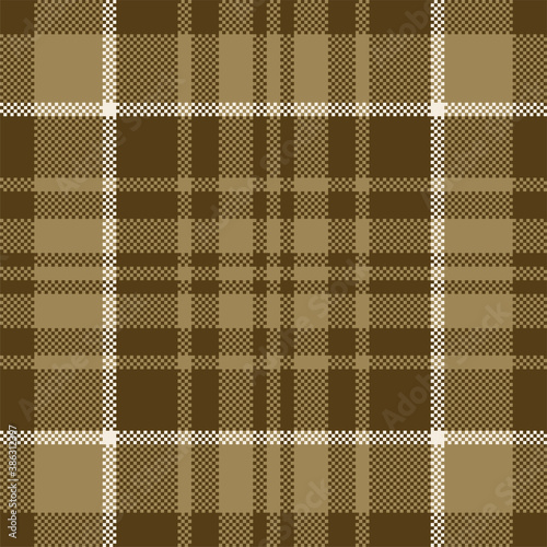 Pixel background vector design. Modern seamless pattern plaid. Square texture fabric. Tartan scottish textile. Beauty color madras ornament.