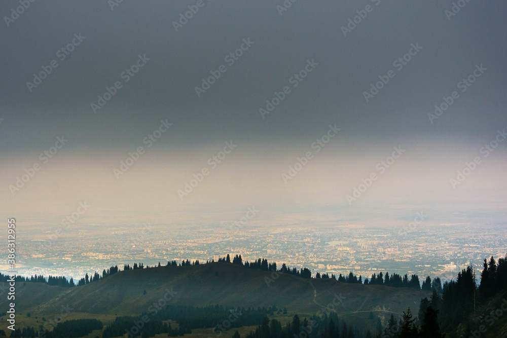 Fototapeta premium Mountains, nature and clouds