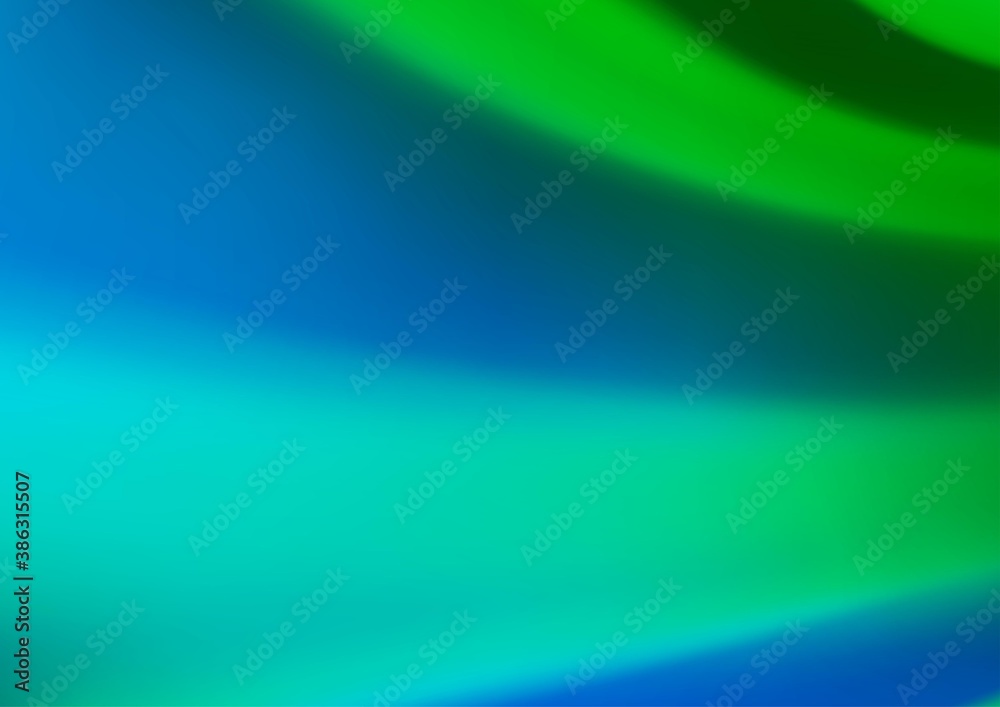 Fototapeta premium Light Blue, Green vector blurred bright background.