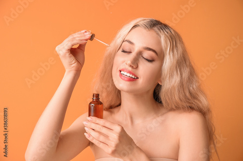 Beautiful young woman with ...