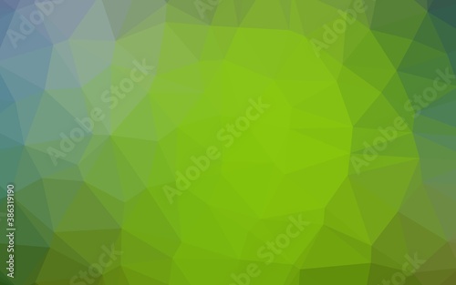 Light Blue, Green vector polygon abstract background.