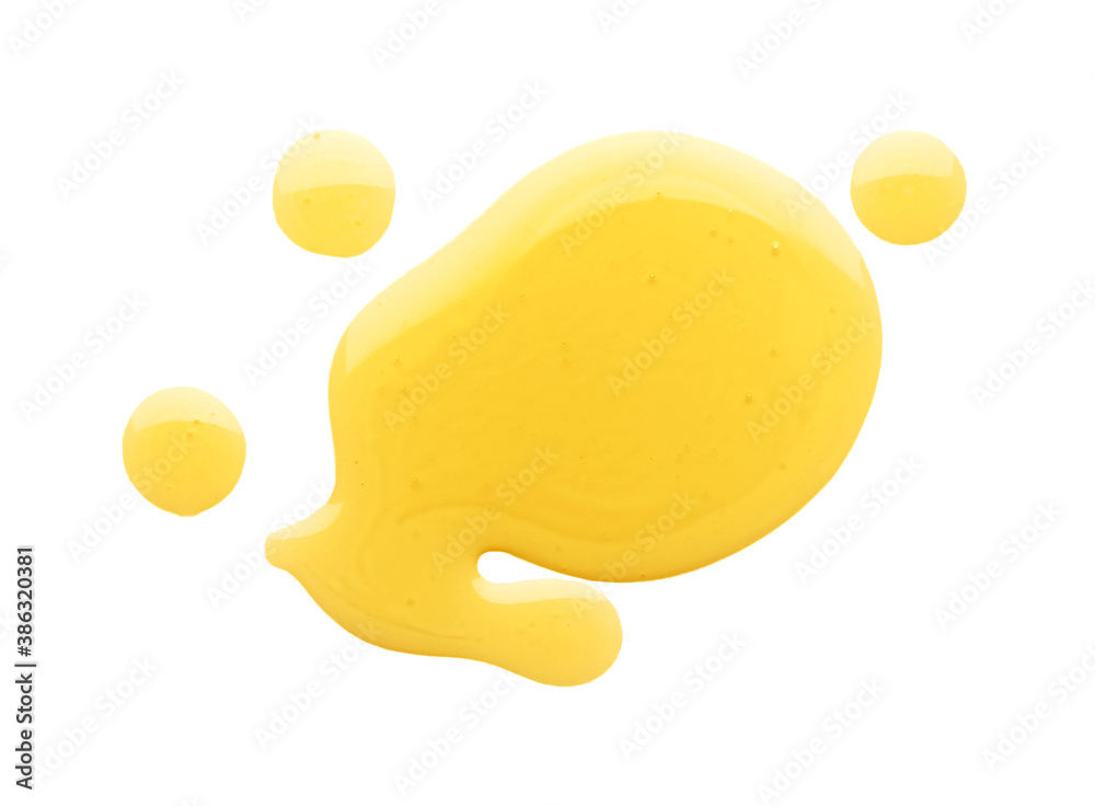 Spilled olive oil on white background Spilled olive oil on white background