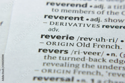 Word or phrase Reverie in a dictionary.