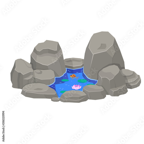 magical source of water. game element.