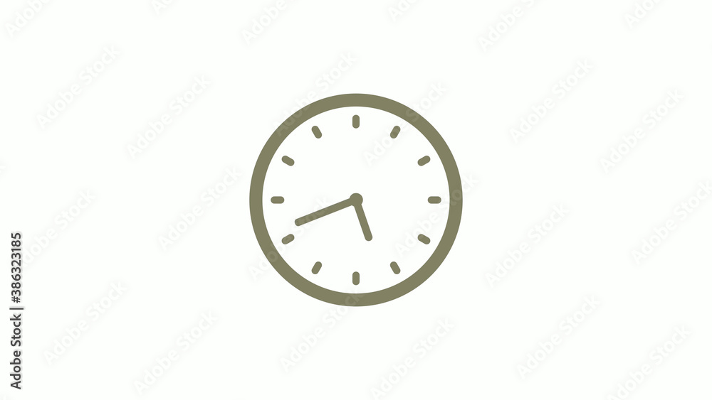 New yellow gray circle 12 hours clock icon on white background, Clock icon New yellow gray circle 12 hours clock icon on white background, Clock icon