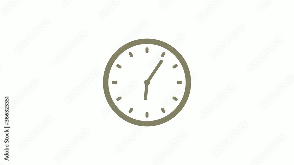 New yellow gray circle 12 hours clock icon on white background, Clock icon New yellow gray circle 12 hours clock icon on white background, Clock icon