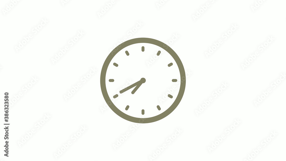 New yellow gray circle 12 hours clock icon on white background, Clock icon New yellow gray circle 12 hours clock icon on white background, Clock icon