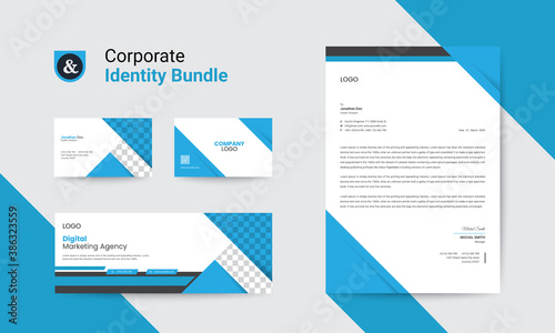 Corporate business stationery design with Premium Vector file, brand identity design template
