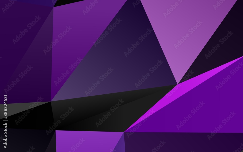 Dark Purple vector polygon abstract backdrop. Dark Purple vector polygon abstract backdrop.
